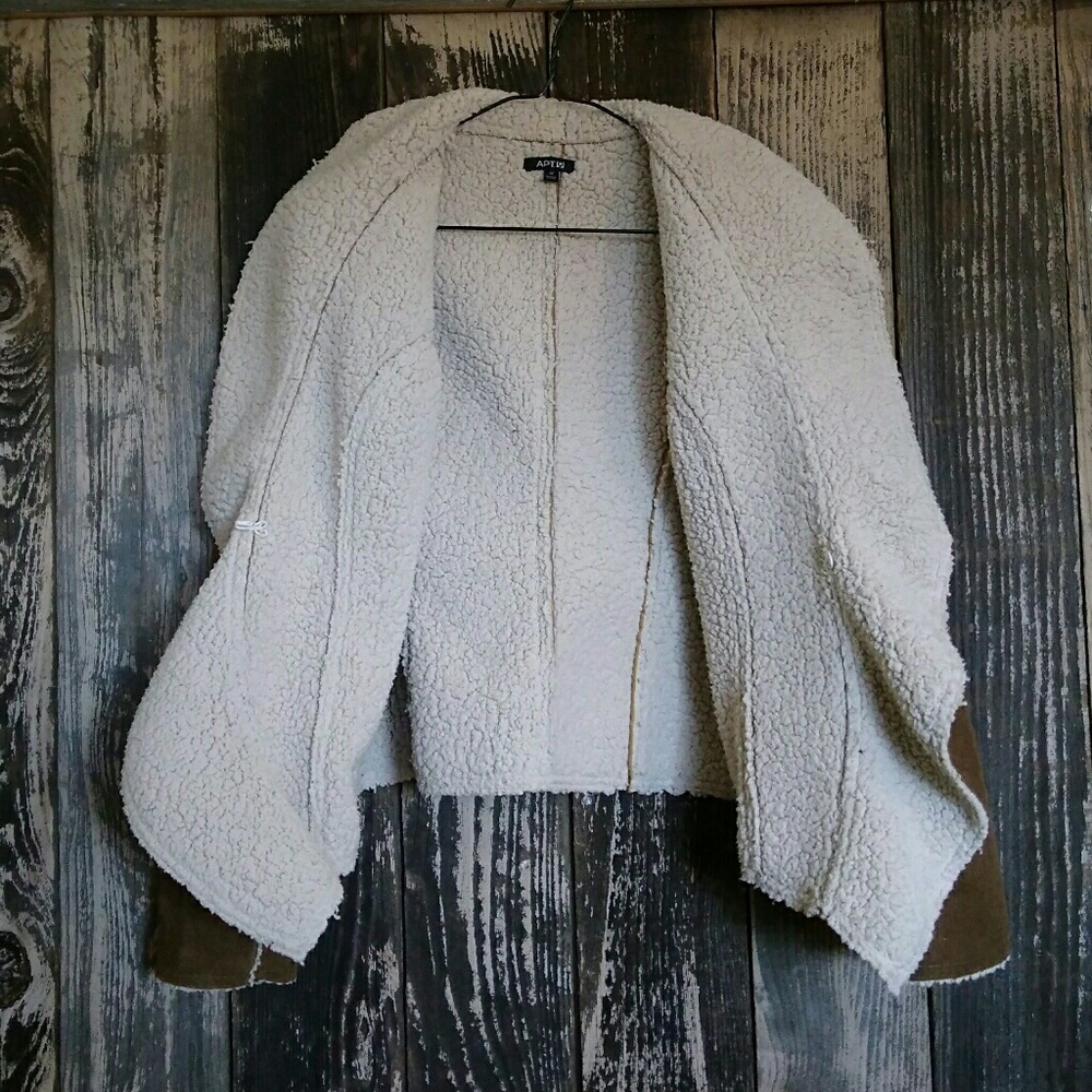 SOLD*Marlboro Style Shearling Faux Suede Jacket - Picture 4 of 6